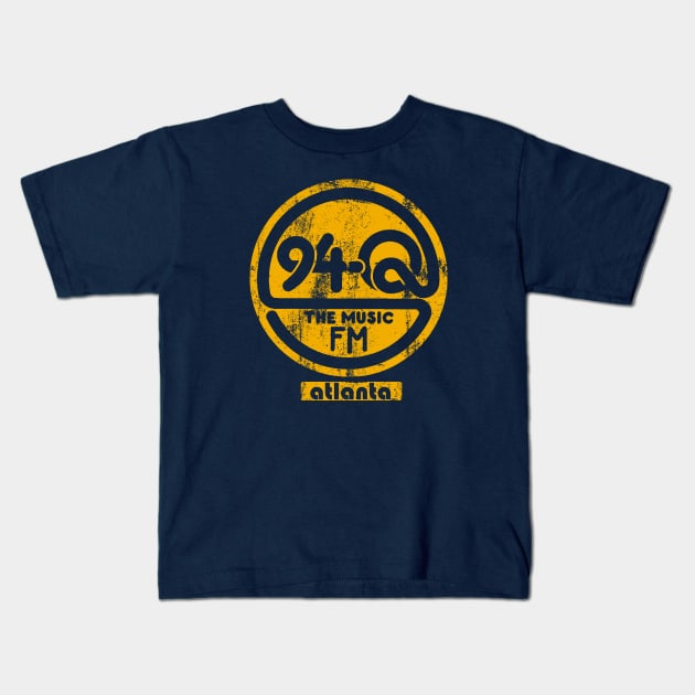 94Q Retro Radio Atlanta Kids T-Shirt by thedeuce